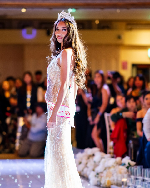 Runner-up contestant at Miss & Mr. Philippines UK walking the runway.